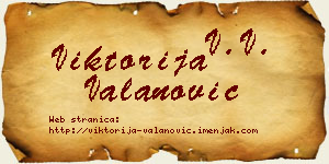 Viktorija Valanović vizit kartica